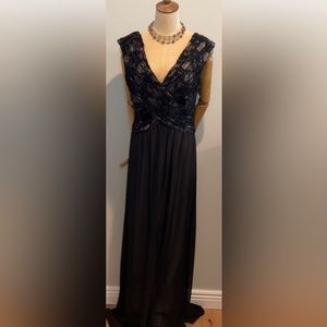 Black chiffon formal dress